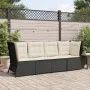 Sofá de esquina de jardín con cojines ratán sintético negro by , Outdoor sofas - Ref: Foro24-368982, Price: 116,54 €, Discoun...