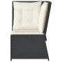 Sofá de esquina de jardín con cojines ratán sintético negro by , Outdoor sofas - Ref: Foro24-368982, Price: 116,54 €, Discoun...