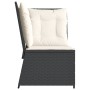 Sofá de esquina de jardín con cojines ratán sintético negro by , Outdoor sofas - Ref: Foro24-368982, Price: 96,59 €, Discount: %