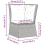 Sofá de esquina de jardín con cojines ratán sintético negro by , Outdoor sofas - Ref: Foro24-368982, Price: 96,59 €, Discount: %
