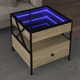 Mesa de centro con Infinity LED roble Sonoma 50x50x51 cm von , Couchtisch - Ref: Foro24-847713, Preis: 86,64 €, Rabatt: %