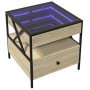 Mesa de centro con Infinity LED roble Sonoma 50x50x51 cm by , Coffee table - Ref: Foro24-847713, Price: 86,64 €, Discount: %