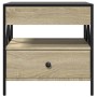 Mesa de centro con Infinity LED roble Sonoma 50x50x51 cm by , Coffee table - Ref: Foro24-847713, Price: 86,64 €, Discount: %