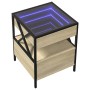 Mesa de centro con Infinity LED roble Sonoma 40x40x51 cm by , Coffee table - Ref: Foro24-847718, Price: 78,21 €, Discount: %