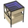 Mesa de centro con Infinity LED roble Sonoma 40x40x51 cm by , Coffee table - Ref: Foro24-847718, Price: 76,71 €, Discount: %