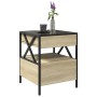 Mesa de centro con Infinity LED roble Sonoma 40x40x51 cm by , Coffee table - Ref: Foro24-847718, Price: 78,21 €, Discount: %