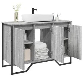Armario lavabo baño madera ingeniería gris Sonoma 91x35x60 cm by , Bathroom furniture - Ref: Foro24-848662, Price: 102,09 €, ...
