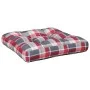 Cojín para sofá de palets tela cuadros rojo 58x58x10 cm by , Cushions for chairs and sofas - Ref: Foro24-360913, Price: 25,69...