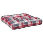 Cojín para sofá de palets tela cuadros rojo 58x58x10 cm by , Cushions for chairs and sofas - Ref: Foro24-360913, Price: 26,10...