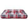 Cojín para sofá de palets tela cuadros rojo 58x58x10 cm by , Cushions for chairs and sofas - Ref: Foro24-360913, Price: 26,10...