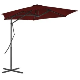 Garden umbrella with burgundy red steel pole 300x230cm by vidaXL, Umbrellas - Ref: Foro24-312518, Price: 101,14 €, Discount: %