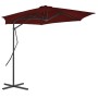 Sombrilla de jardín con palo de acero rojo burdeos 300x230cm de vidaXL, Sombrillas - Ref: Foro24-312518, Precio: 95,81 €, Des...