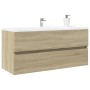 Mueble de lavabo de baño madera roble Sonoma 100x38,5x45 cm by , Bathroom furniture - Ref: Foro24-849639, Price: 57,77 €, Dis...