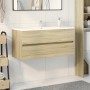 Mueble de lavabo de baño madera roble Sonoma 100x38,5x45 cm by , Bathroom furniture - Ref: Foro24-849639, Price: 57,77 €, Dis...