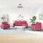 Sofagarnitur mit 4-teiligen Kissen aus bordeauxrotem Samt. von , Sofas - Ref: Foro24-3278365, Preis: 679,38 €, Rabatt: %