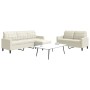 Sofagarnitur mit 3-teiligen cremefarbenen Samtkissen. von , Sofas - Ref: Foro24-3278409, Preis: 596,98 €, Rabatt: %