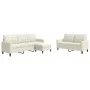 Juego de sofás con cojines 3 piezas terciopelo crema by , Sofas - Ref: Foro24-3278409, Price: 585,94 €, Discount: %