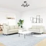 Juego de sofás con cojines 3 piezas terciopelo crema by , Sofas - Ref: Foro24-3278409, Price: 585,94 €, Discount: %