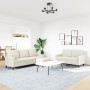 Sofagarnitur mit 3-teiligen cremefarbenen Samtkissen. von , Sofas - Ref: Foro24-3278409, Preis: 596,98 €, Rabatt: %