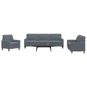 Sofagarnitur mit 4-teiligen dunkelgrauen Samtkissen. von , Sofas - Ref: Foro24-3278442, Preis: 654,01 €, Rabatt: %