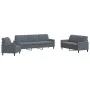 Sofagarnitur mit 4-teiligen dunkelgrauen Samtkissen. von , Sofas - Ref: Foro24-3278442, Preis: 654,01 €, Rabatt: %