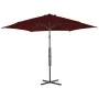 Gartenschirm mit burgunderroter Stahlstange 300x230cm von vidaXL, Sonnenschirme - Ref: Foro24-312518, Preis: 101,11 €, Rabatt: %