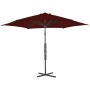 Sombrilla de jardín con palo de acero rojo burdeos 300x230cm de vidaXL, Sombrillas - Ref: Foro24-312518, Precio: 95,81 €, Des...