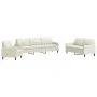 Juego de sofás con cojines 4 piezas terciopelo crema by , Sofas - Ref: Foro24-3278449, Price: 756,40 €, Discount: %