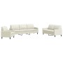 Sofagarnitur mit 4-teiligen cremefarbenen Samtkissen. von , Sofas - Ref: Foro24-3278449, Preis: 768,29 €, Rabatt: %