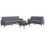 Juego de sofás con cojines 3 piezas terciopelo gris oscuro by , Sofas - Ref: Foro24-3278482, Price: 521,47 €, Discount: %