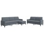 Dreiteiliges Sofaset mit dunkelgrauen Samtkissen. von , Sofas - Ref: Foro24-3278482, Preis: 494,96 €, Rabatt: %