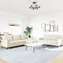 Sofagarnitur mit 3-teiligen cremefarbenen Samtkissen. von , Sofas - Ref: Foro24-3278489, Preis: 602,60 €, Rabatt: %