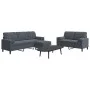 Juego de sofás con cojines 3 piezas terciopelo gris oscuro by , Sofas - Ref: Foro24-3278402, Price: 489,89 €, Discount: %