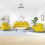 Juego de sofás con cojines 4 piezas terciopelo amarillo by , Sofas - Ref: Foro24-3278367, Price: 694,13 €, Discount: %