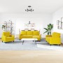 Juego de sofás con cojines 4 piezas terciopelo amarillo by , Sofas - Ref: Foro24-3278367, Price: 706,33 €, Discount: %