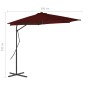 Sombrilla de jardín con palo de acero rojo burdeos 300x230cm de vidaXL, Sombrillas - Ref: Foro24-312518, Precio: 95,81 €, Des...