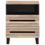 Mesita de noche de madera maciza de mango rugosa 50x34x62 cm by , Nightstands - Ref: Foro24-377486, Price: 69,66 €, Discount: %