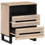 Mesita de noche de madera maciza de mango rugosa 50x34x62 cm by , Nightstands - Ref: Foro24-377486, Price: 69,66 €, Discount: %