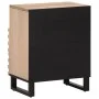 Mesita de noche de madera maciza de mango rugosa 50x34x62 cm by , Nightstands - Ref: Foro24-377486, Price: 69,66 €, Discount: %