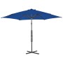 Sombrilla de jardín con palo de acero azul 300x230cm de vidaXL, Sombrillas - Ref: Foro24-312521, Precio: 77,50 €, Descuento: %