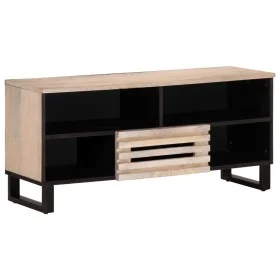 Mueble de TV madera maciza de mango 100x34x46 cm by , CD and DVD storage - Ref: Foro24-377517, Price: 73,24 €, Discount: %