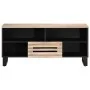 Mueble de TV madera maciza de mango 100x34x46 cm de , Almacenamiento para CD y DVD - Ref: Foro24-377517, Precio: 73,24 €, Des...