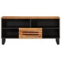Massives TV-Möbel aus Akazienholz, 100x34x46 cm. von , CD- und DVD-Speicher - Ref: Foro24-377515, Preis: 73,96 €, Rabatt: %
