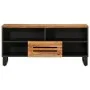 Mueble de TV madera maciza de acacia 100x34x46 cm de , Almacenamiento para CD y DVD - Ref: Foro24-377515, Precio: 73,29 €, De...