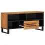 Mueble de TV madera maciza de acacia 100x34x46 cm de , Almacenamiento para CD y DVD - Ref: Foro24-377515, Precio: 73,29 €, De...