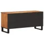 Mueble de TV madera maciza de acacia 100x34x46 cm de , Almacenamiento para CD y DVD - Ref: Foro24-377515, Precio: 73,29 €, De...