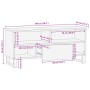 Massives TV-Möbel aus Akazienholz, 100x34x46 cm. von , CD- und DVD-Speicher - Ref: Foro24-377515, Preis: 73,96 €, Rabatt: %