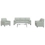 Juego de sofás con cojines 3 piezas terciopelo gris claro by , Sofas - Ref: Foro24-3278371, Price: 605,38 €, Discount: %