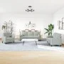 Dreiteiliges Sofaset mit Kissen aus hellgrauem Samt. von , Sofas - Ref: Foro24-3278371, Preis: 606,80 €, Rabatt: %