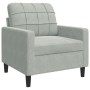 Juego de sofás con cojines 3 piezas terciopelo gris claro by , Sofas - Ref: Foro24-3278371, Price: 605,38 €, Discount: %
